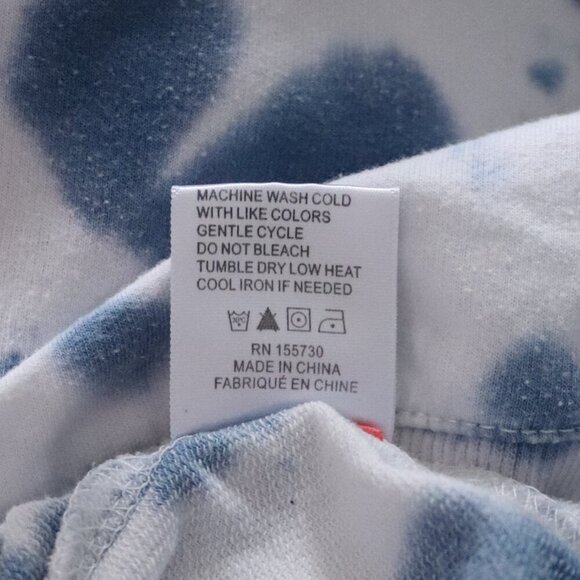 Jane & Delancey Women's Sz Lrg Blue Tie Dye Crewneck Stretch Pullover Sweatshirt - Picture 12 of 12